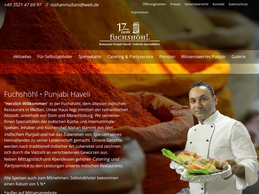 Website von Nishan Singh Multani in Meißen