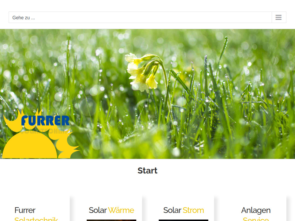 Website von Furrer Solartechnik GmbH in Cham