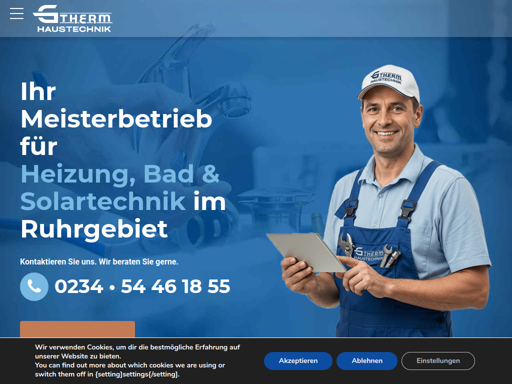 Website von G-Therm in Bochum
