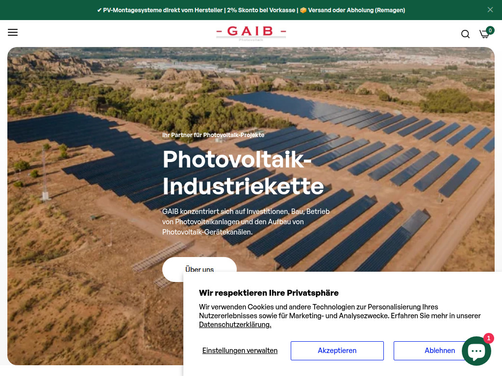 Website von GAIB GmbH in Remagen