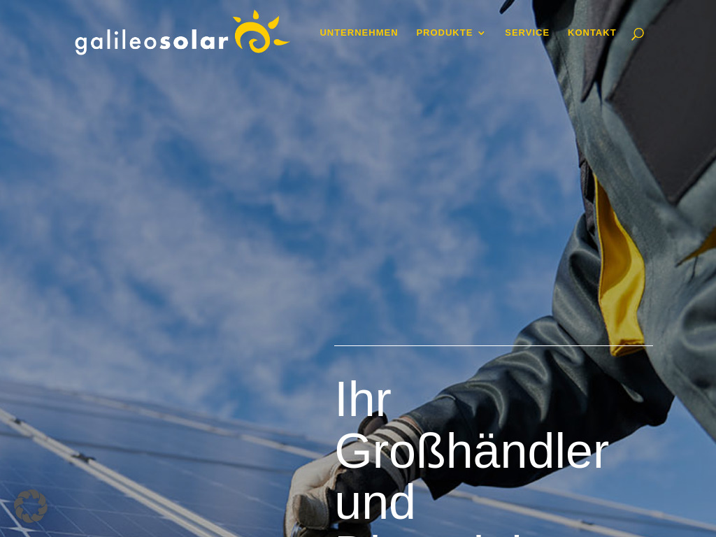 Website von galileosolar GmbH in Tuttlingen