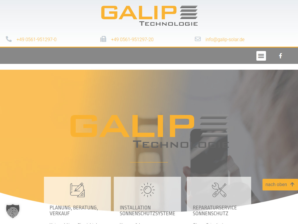 Website von GALIP Technologie GmbH in Lohfelden