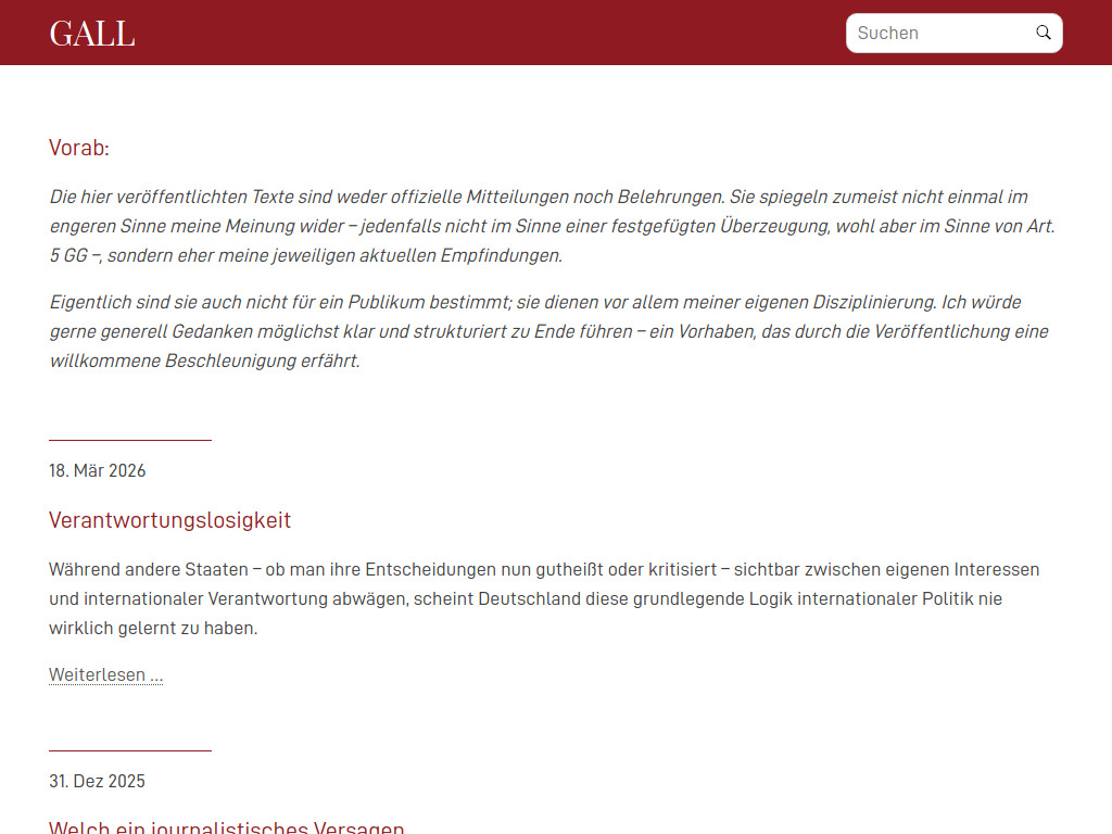 Website von Tobias Gall in Berlin