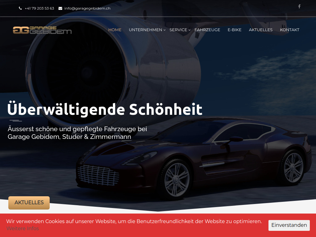 Website von Garage Gebidem, Studer & Zimmermann in Visperterminen