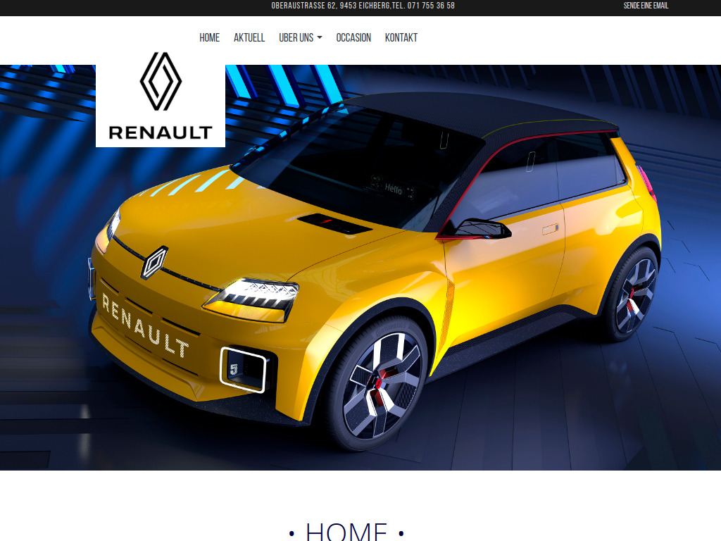 Website von Garage Haltinner AG in Eichberg