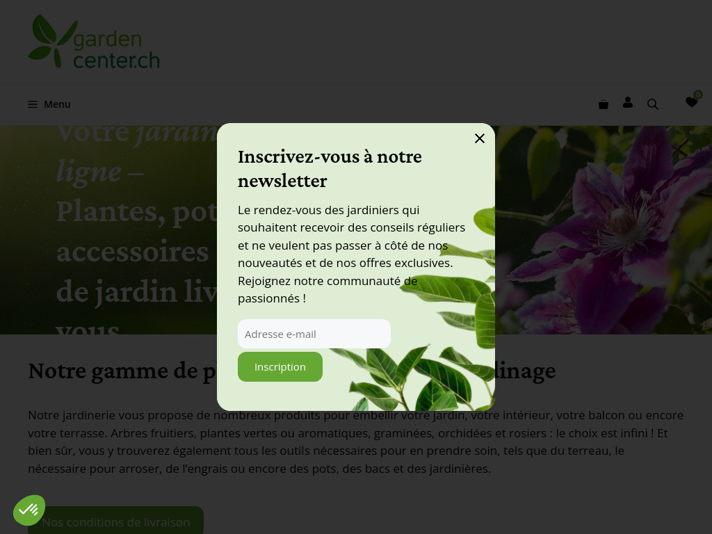 Website von Jardinerie en ligne in Vufflens-la-Ville