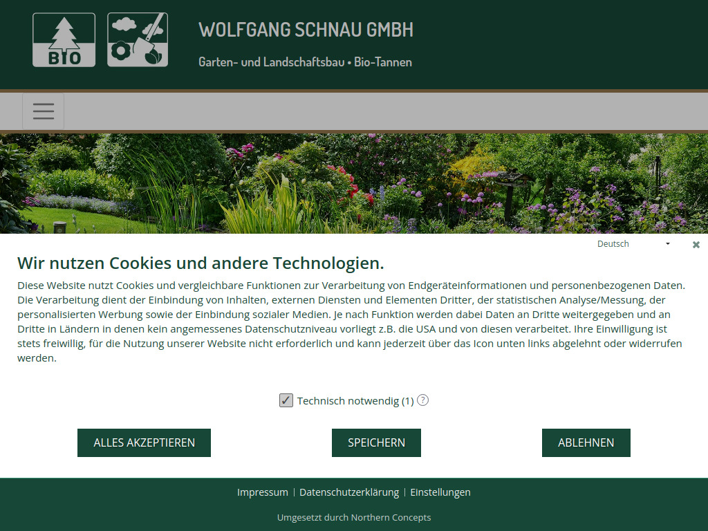 Website von Wolfgang Schnau GmbH in Brebel
