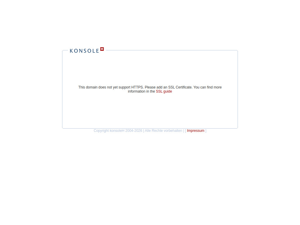 Website von konsoleH :: Login