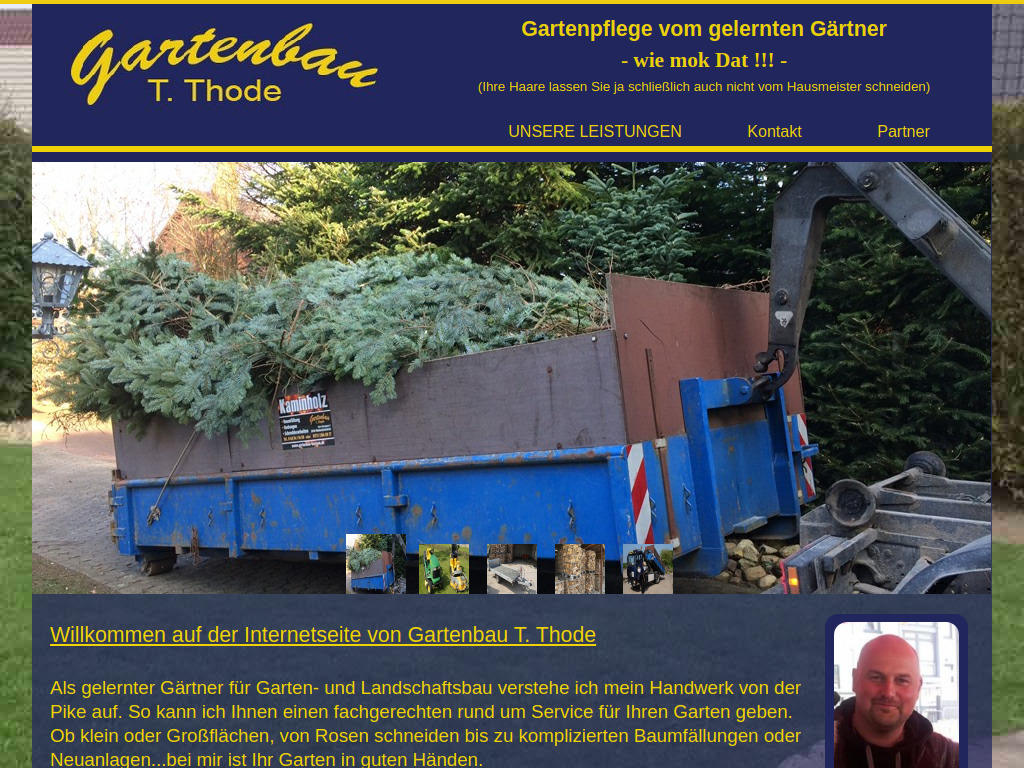 Website von Gartenbau T. Thode in Westerdeichstrich