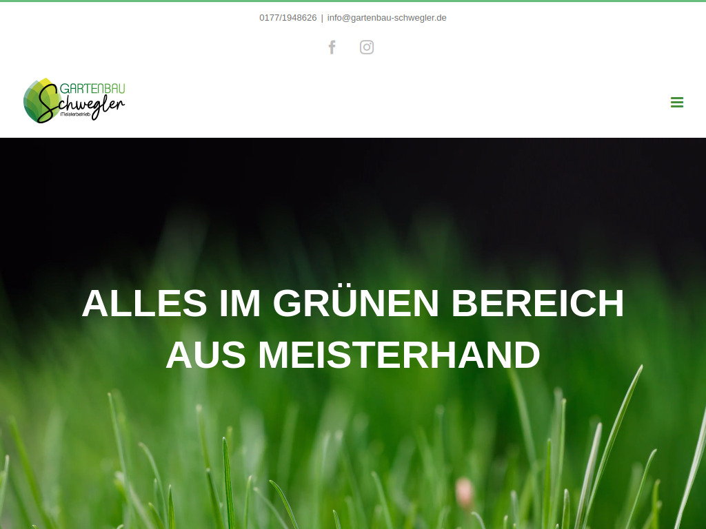 Website von Gartenbau Schwegler