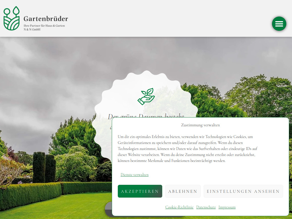 Website von GartenbrüderN & N GmbH in Oberhausen