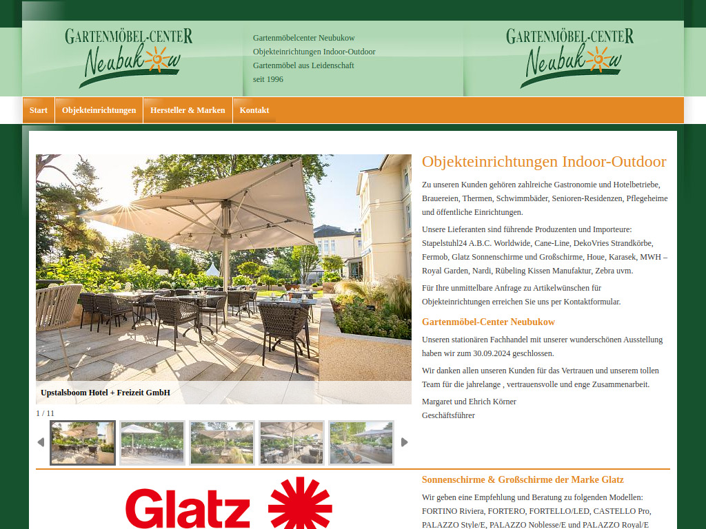 Website von Gartenmöbel-Center Neubukow GmbH & Co.KG