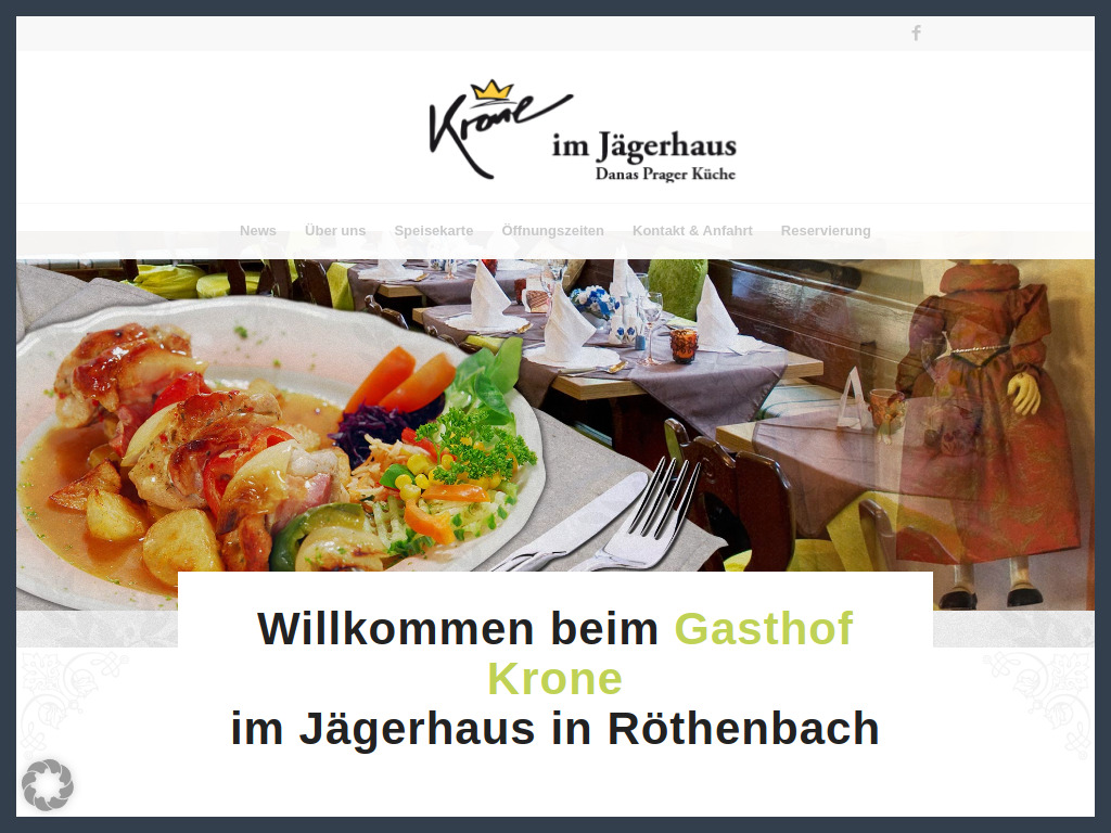 Website von Gasthof Krone in Röthenbach
