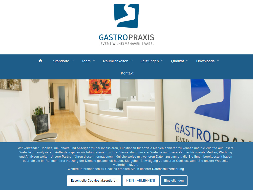 Website von Gastropraxis - Gastroenterologie in Jever Wilhelmshaven Varel in Jever