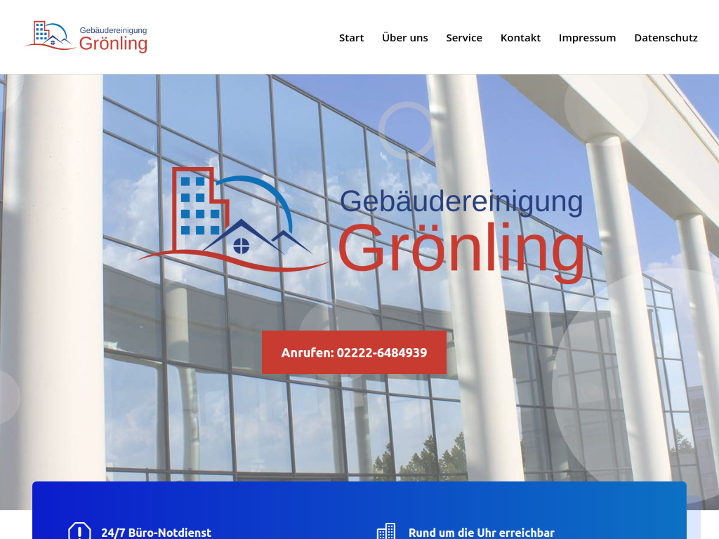 Website von Gebäudereinigung-Grönling in Bornheim