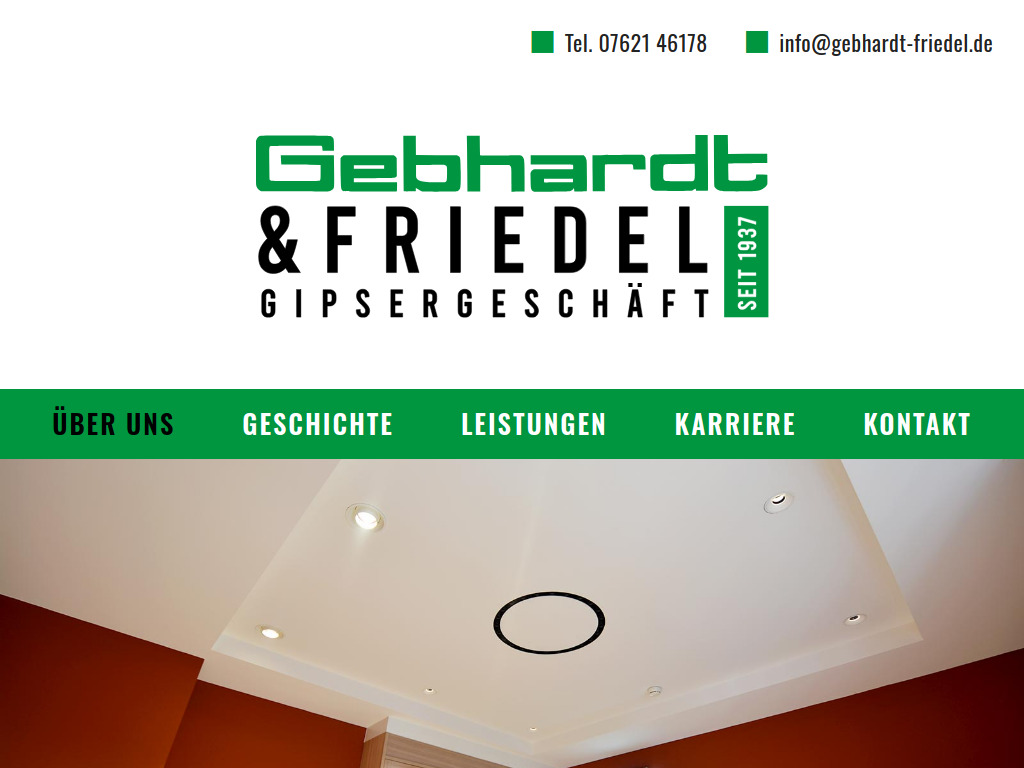 Website von Gebhardt & Friedel GmbH in Lörrach