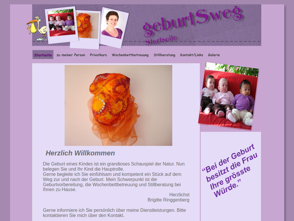 Website von Geburtsweg in Windlach