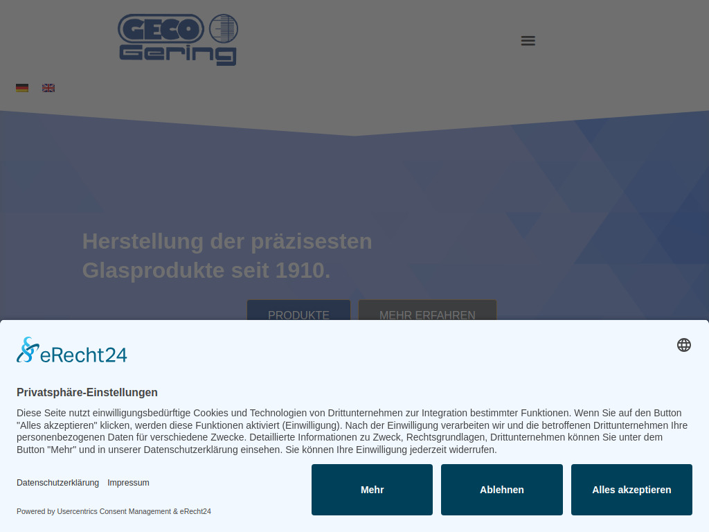 Website von Geco-Gering in Hofgeismar