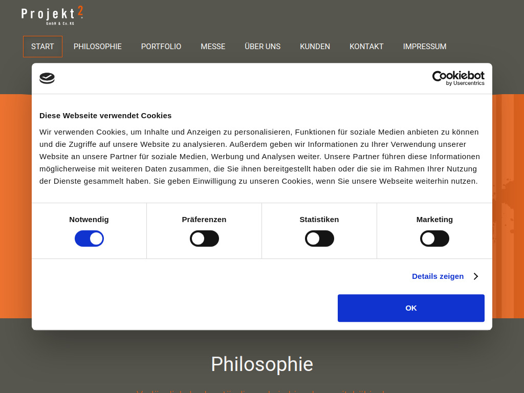 Website von Projekt² GmbH & Co.KG
