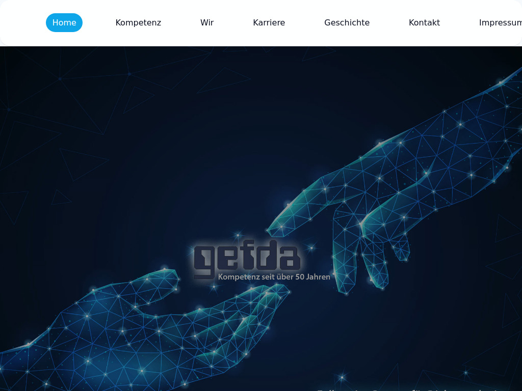 Website von GEFDA - Gesellschaft für Datenerfassung mbH in Langenselbold