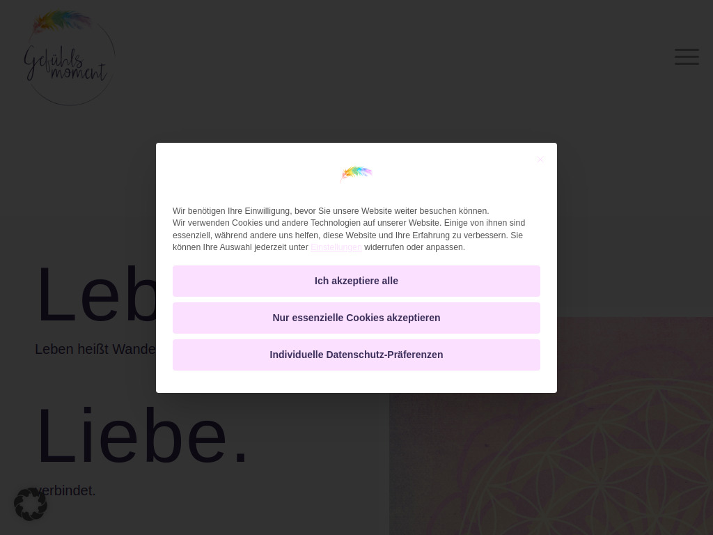 Website von Gefühlsmoment in Tarrenz
