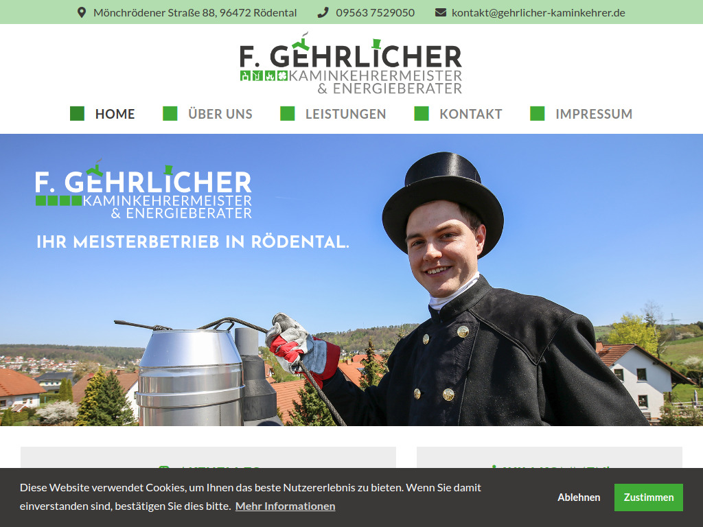 Website von Fabian Gehrlicher in Rödental