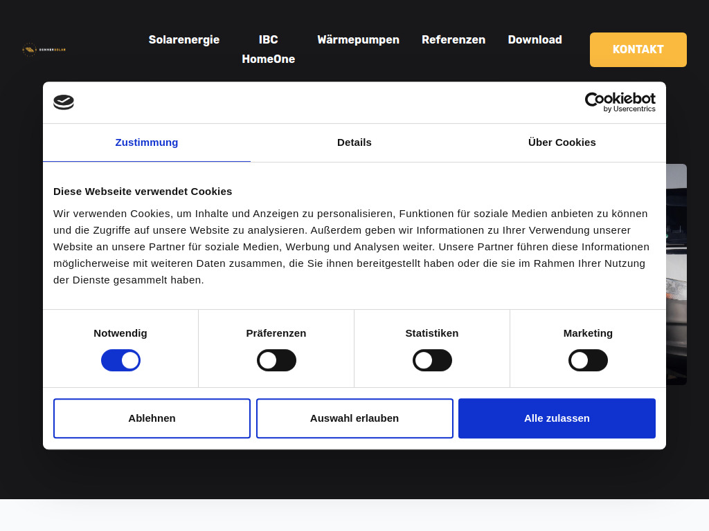 Website von Gemmer-Solar GmbH in Scheidt