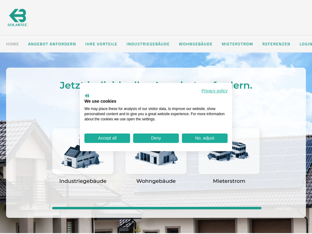 Website von KB Solartec GmbH in Welzheim