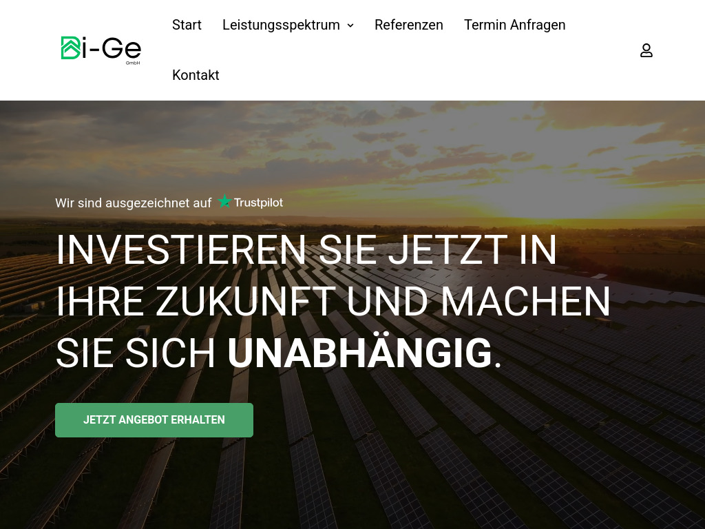 Website von Bi-Ge GmbH in Neuss