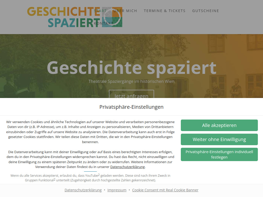 Website von Mag. phil. Susanna Oberforcher in Wien