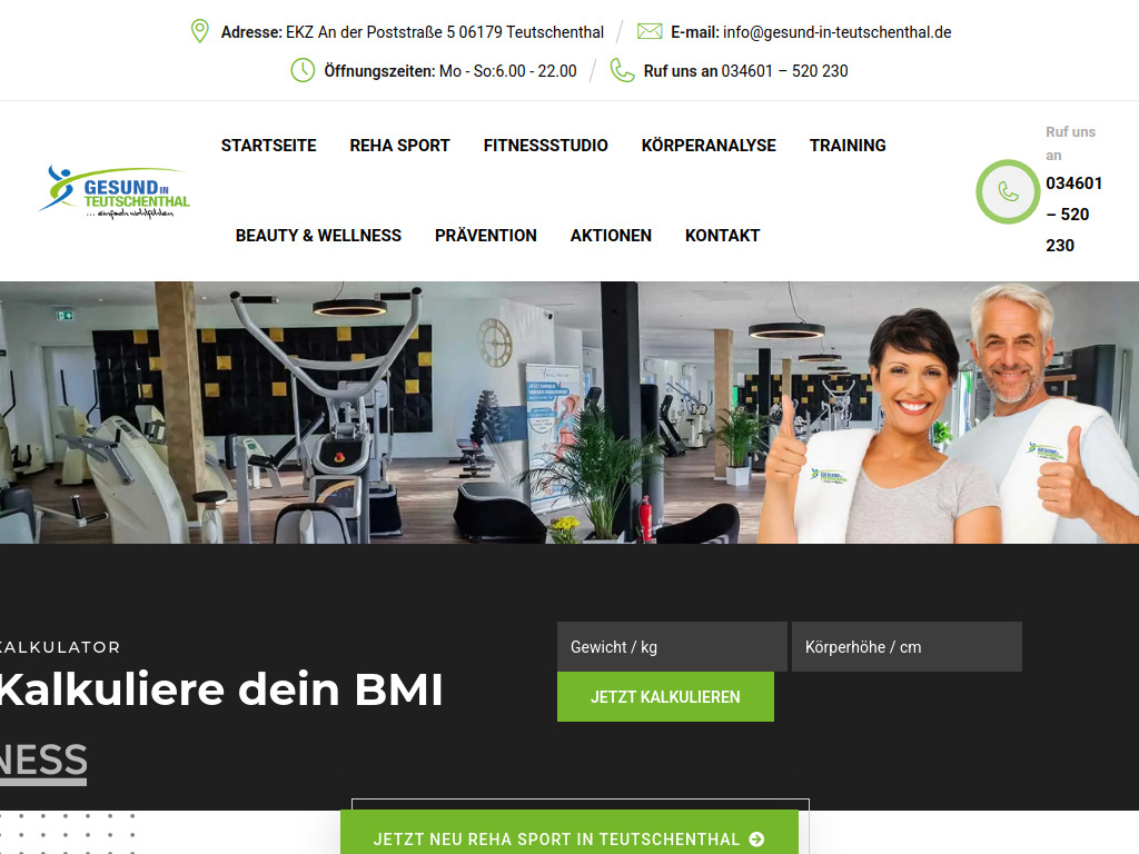 Website von Gesund in Teutschenthal / Michael Kosse & Yvonne Kosse GbR in Teutschenthal
