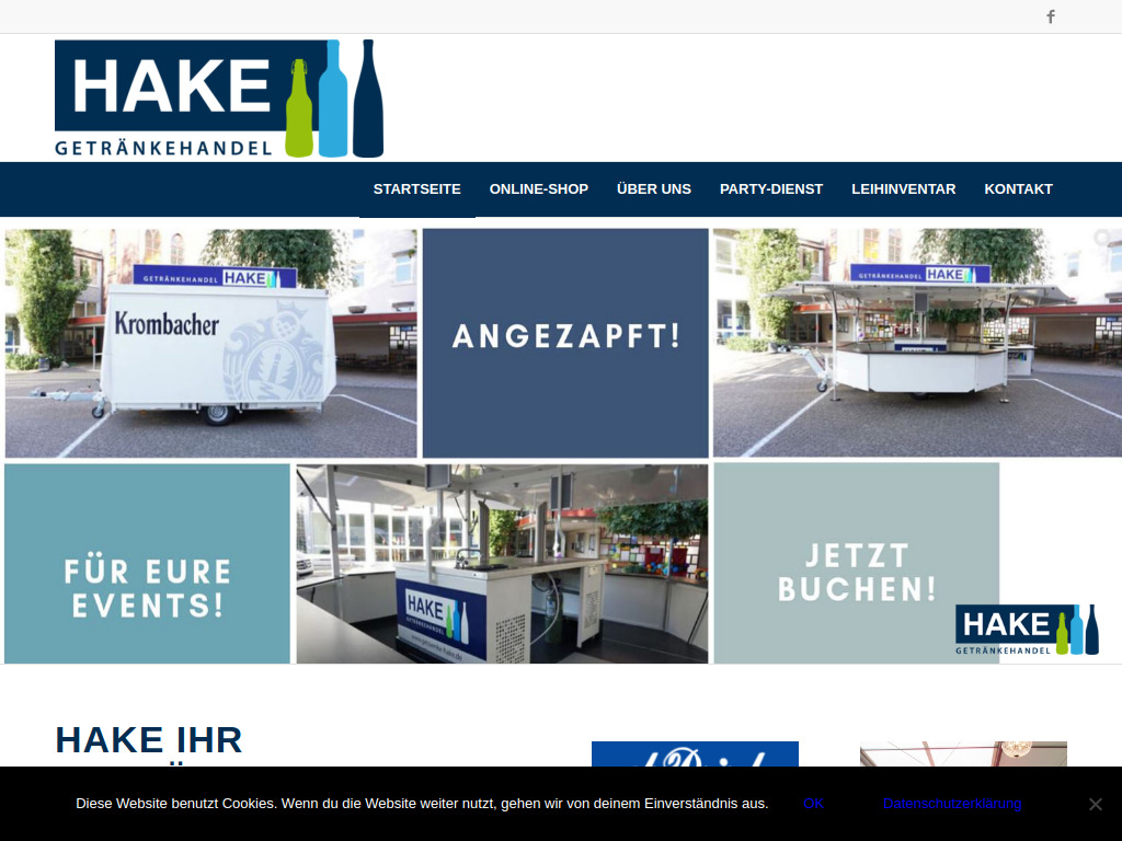 Website von Karl-Heinz Hake Getränkehandel in Vechta