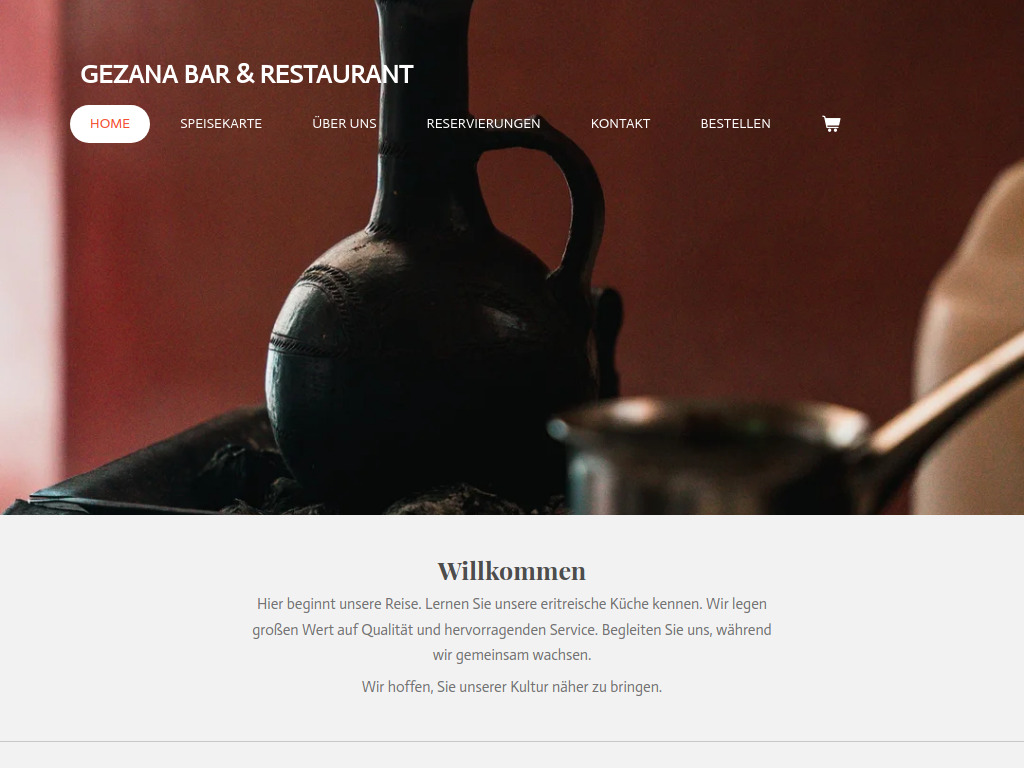 Website von Gezana Bar & Restaurant in Rüti ZH