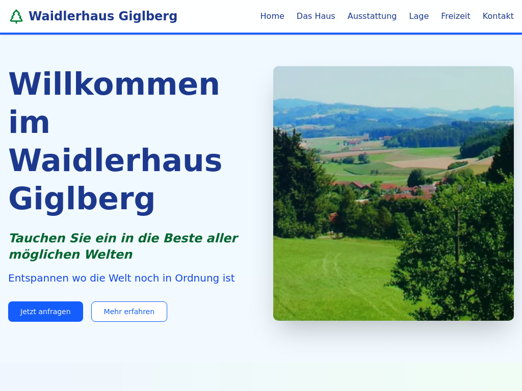 Website von Waidlerhaus Giglberg in Schorndorf