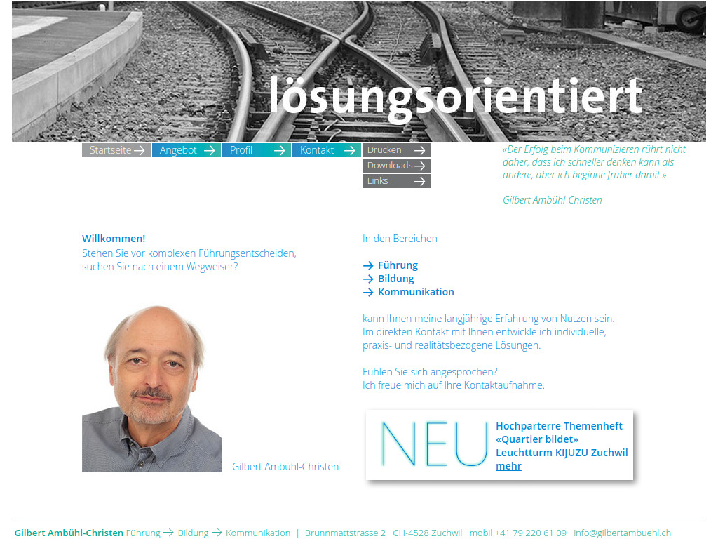Website von Gilbert Ambühl-Christen in Zuchwil