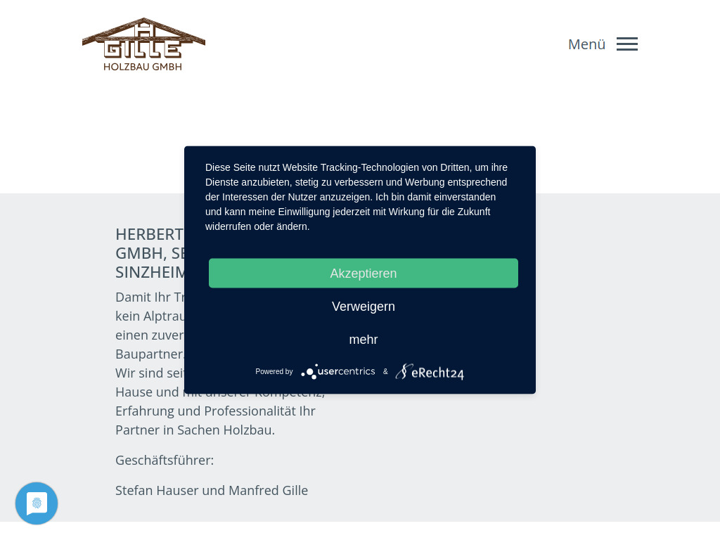 Website von Gille Holzbau GmbH in Sinzheim-Kartung