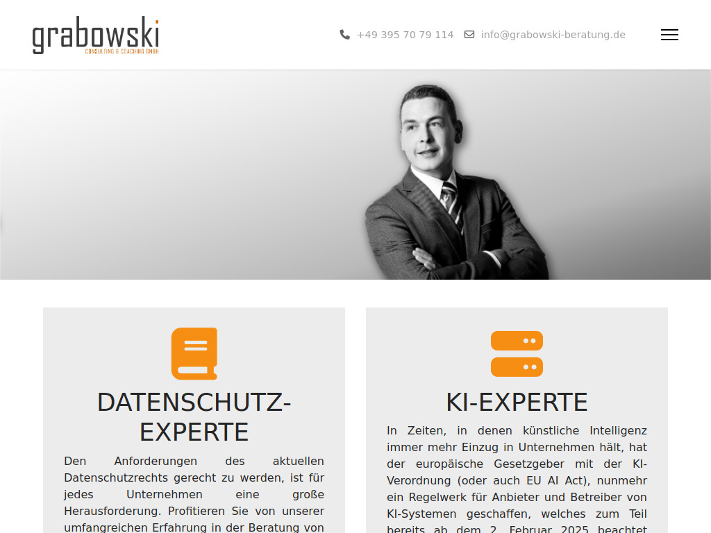 Website von grabowski consulting & coaching GmbH