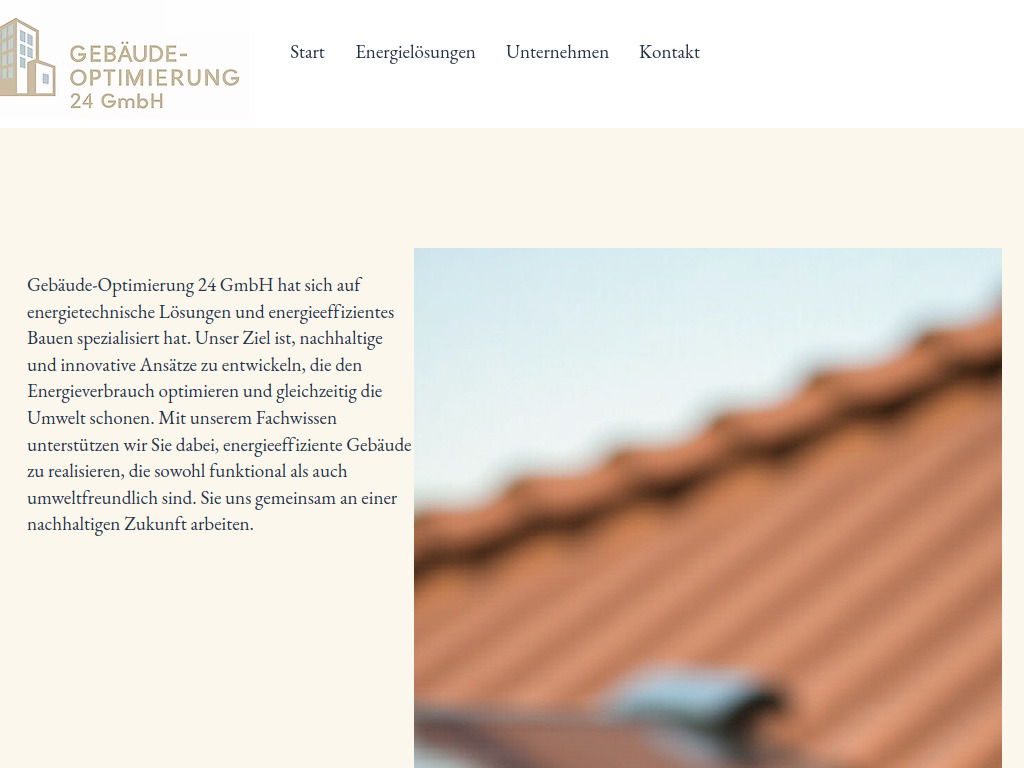 Website von Gebäude-Optimierung 24 GmbH in Ottobrunn