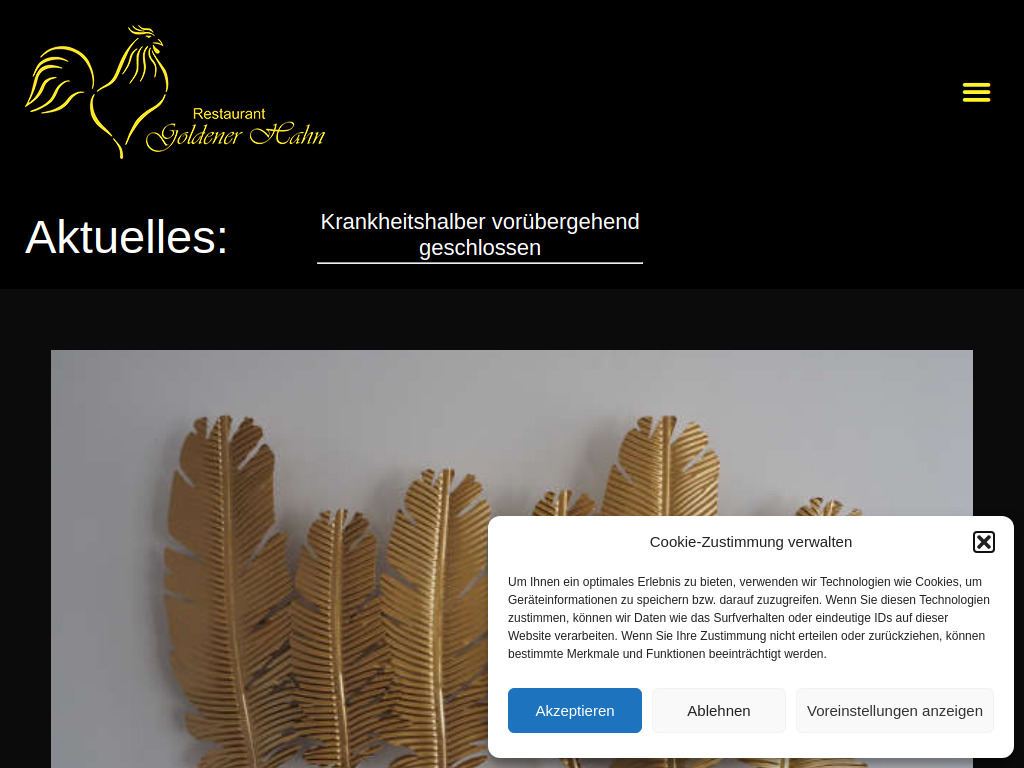 Website von Restaurant Goldener Hahn in Brüttisellen