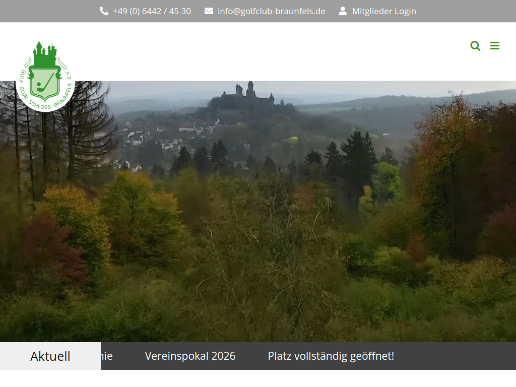 Website von Golf-Club Braunfels e.V.