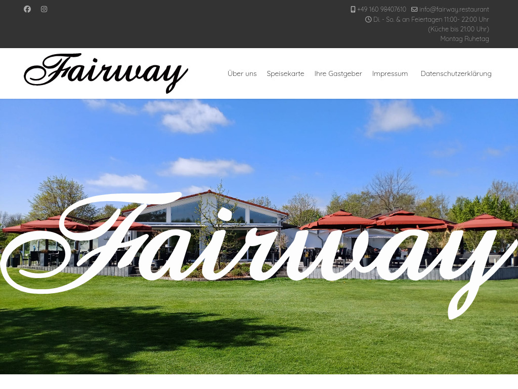 Website von FAIRWAY - Lounge & Restaurant Peine-Edemissen - Home