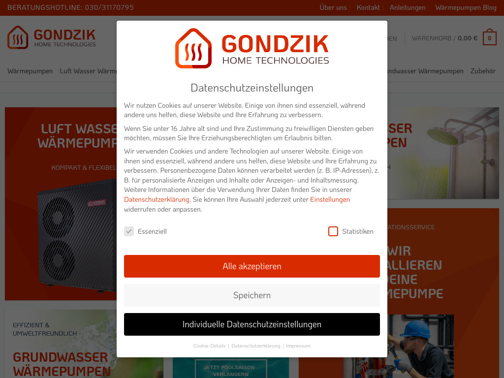 Website von Gondzik Home Technologies GmbH in Götz