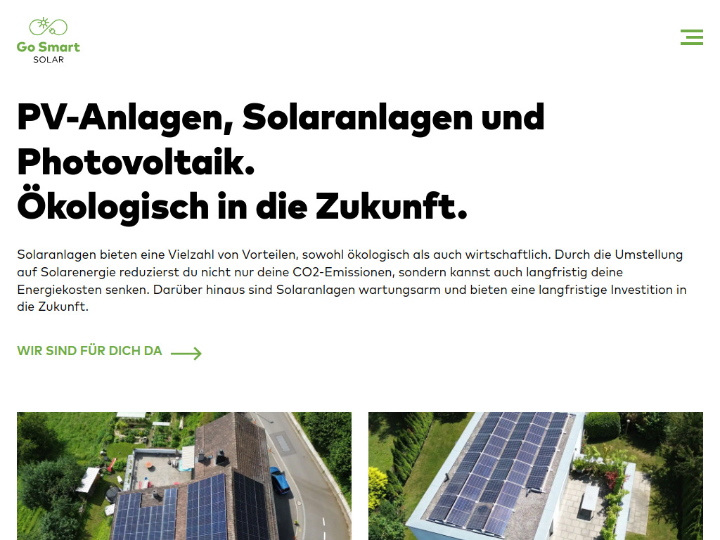 Website von Go Smart Solution AG in Birrhard