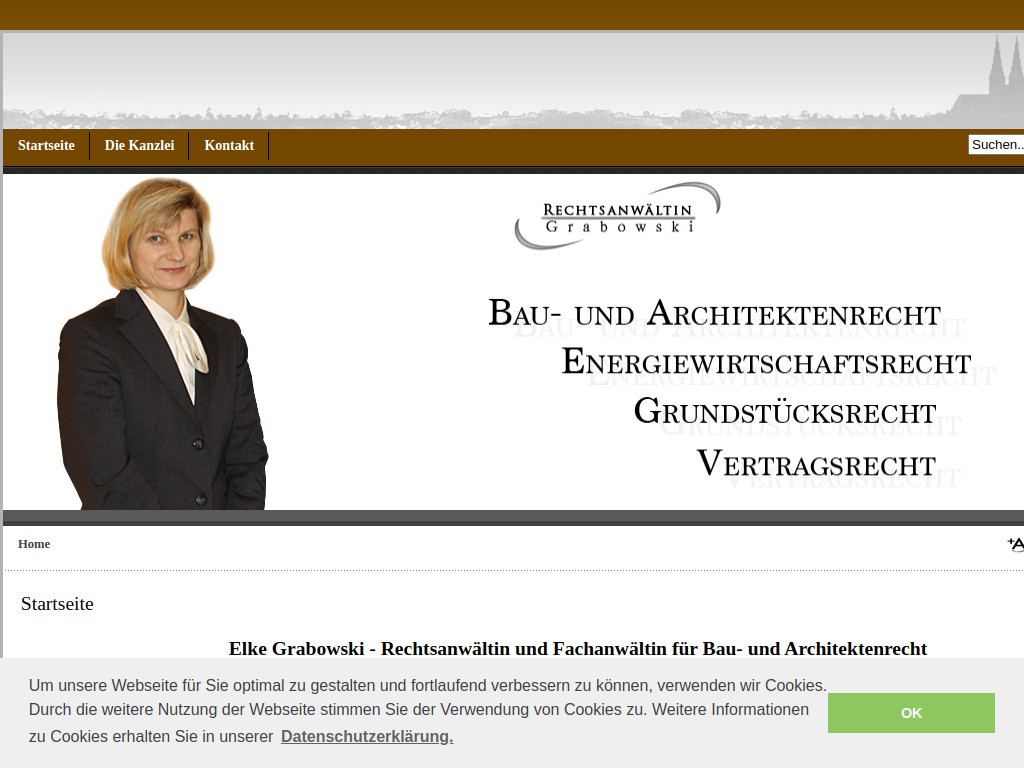 Website von Rechtsanwältin Elke Grabowski in Templin