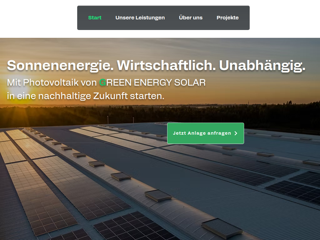 Website von GREEN ENERGY SOLAR in Cloppenburg
