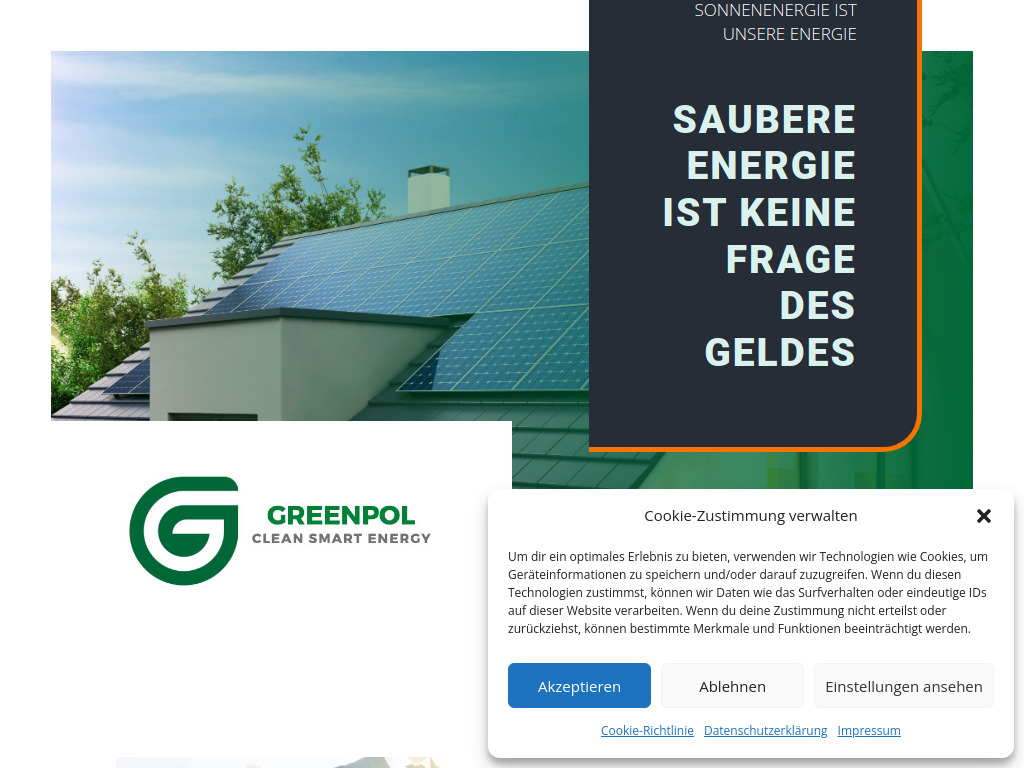 Website von GREENPOL GmbH in Berlin