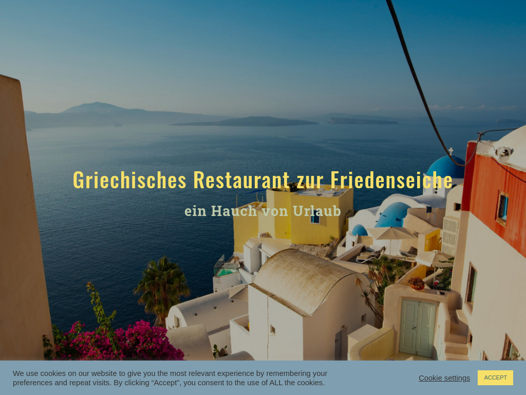 Website von griechisches Restaurant zur Friedenseiche in Nordhausen