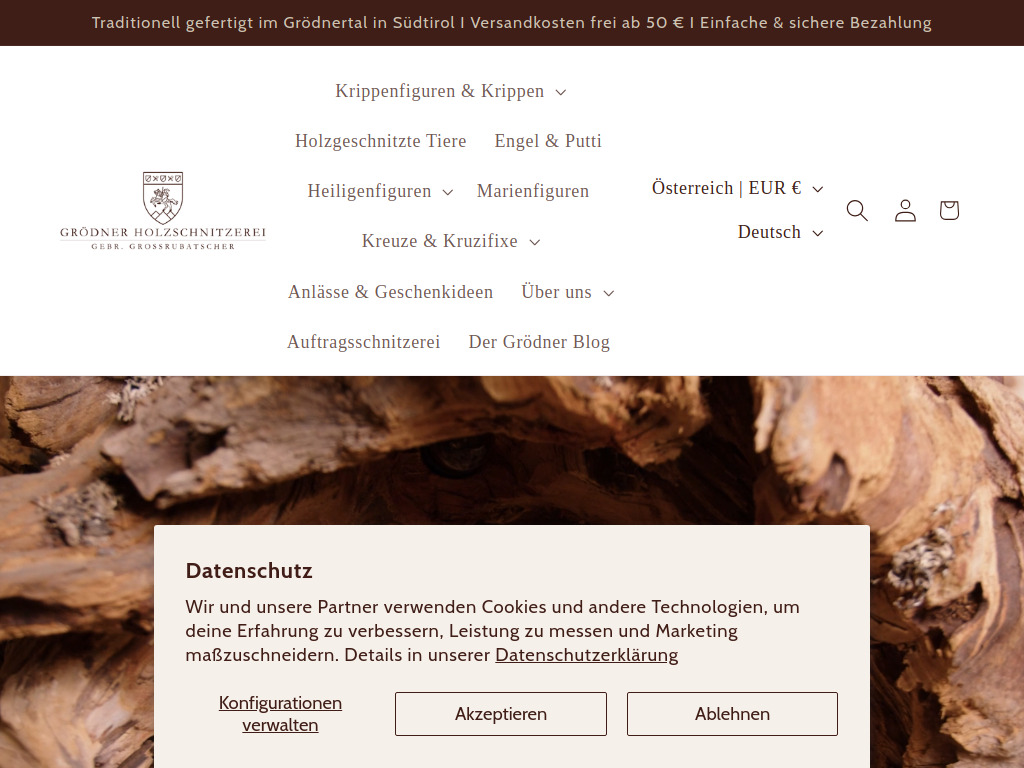 Website von B & C Grossrubatscher Handels GbR in Wien