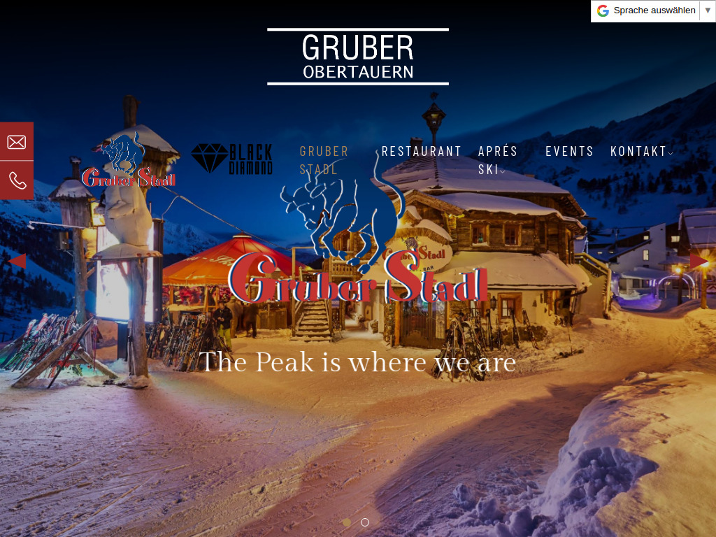 Website von Hans Gruber GmbH in Obertauern