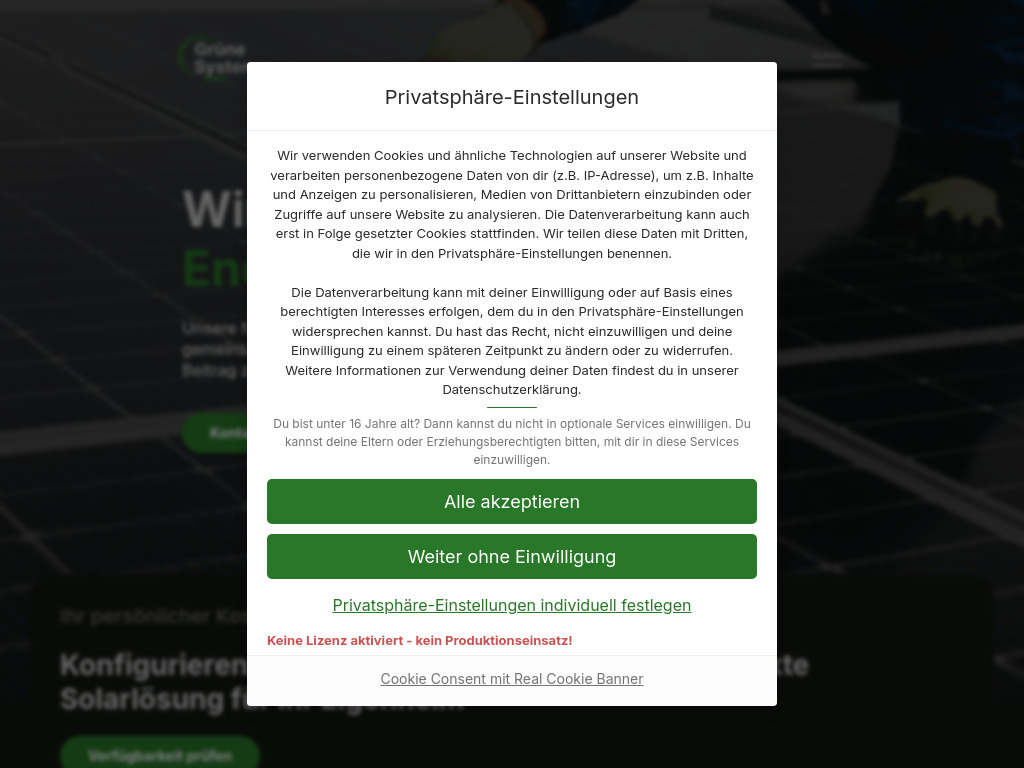 Website von GS Grüne Systeme GmbH in Baden-Baden